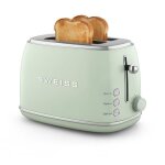Grille pain vintage 2 fentes - sweiss - grs7 - 850 w - thermostat r�glable - vert