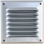 Nicoll - grille persienne aluminium mousti. 25x25 cm gris, en sachet Nicoll - grille persienne aluminium mousti. 25x25 cm gris, en sachet