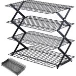 Grille de refroidissement pliable � 4 niveaux ? support empilable et r�glable en hauteur � trois positions, ...