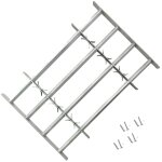 Grille rglable de scurit de fentres et 4 barres 500 - 650 mm