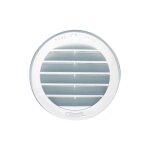 Grille ronde � encastrer avec mousti. d. 130mm 70cm� blc sach autogyre