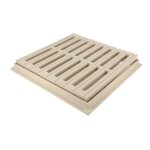 Nicoll ? grille de sol 30x30cm grc30s ? pvc trait� anti - uv ? couleur sable ? cadre inclus pour installation ...