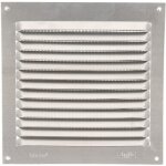 Grille de ventilation 15x15cm alu. naturel avec moustiquaire 20213 amig