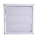 Grille de ventilation murale 20x20 cm avec 3 volets et moustiquaire, grille d'a�ration plastique pour ...