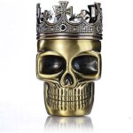 Grinder king skull age couronn� roi cr�ne pollen crusher pour �pice, caf�, herb �pices (bronze)