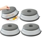 Gris, couvercles pour micro ondes, lot de 3 couvercles pliables pour micro ondes, couvercles chauffants, ...
