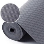Gris crois�e rayure 60cmx500cm tapis fond de tiroir non - adh�sif antid�rapant, protege etagere placard ...