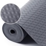 Gris crois�e rayure 60cmx500cm tapis fond de tiroir nonadh�sif antid�rapant, protege etagere placard ...