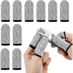 (gris)lot de 10 prot�ge doigts r�sistants aux coupures, respirants, antid�rapants, r�utilisables, pour ...
