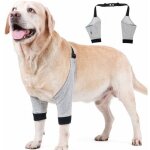 Gris, xl) protecteur de coude pour chien manchon de jambe avant r�glable animal de compagnie op�ration ...
