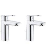 Grohe - lot de 2 mitigeurs lavabo de taille m avec tirettes et vidages , dn 15 (mitigeurm2 - duo)