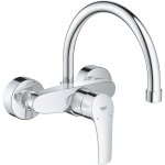 Grohe ? monomando de fregadero chrom� ? montage mural ? ca�o tubulaire giratoire 360� ? cartouche c�ramique ...
