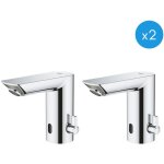 Grohe bau cosmopolitan e lot de 2 mitigeurs lavabo infrarouge 1 / 2? avec limiteur de temp�rature ajustable, ...