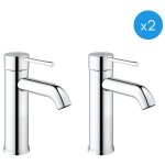 Grohe - essence nouveau - lot de 2 mitigeurs de lavabo chrome (23590001 - duo)