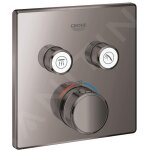 Grohe - grohtherm smartcontrol - mitigeur thermostatique encastr� avec 2 soupapes, hard graphite 29124a00 ...