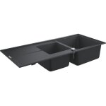 Grohe - k400 - evier composite avec gouttoir noir granite 1160 x 500 mm 31643ap0