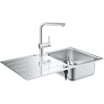 Grohe - viers - ensemble vier k500 et mitigeur minta, inox bross / chrome 31573sd1