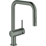 Minta - mitigeur d'�vier avec douchette extractible, hard graphite bross� 32322al2 - grohe
