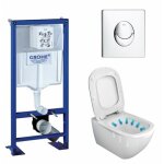Grohe - pack wc rapid sl + cuvette tesi aquablade ideal standard + plaque chrome