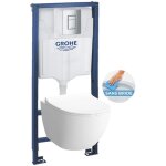 Grohe pack wc grohe + vitra cuvette sento rimex avec abattant softclose + plaque de commande grohe chrome ...