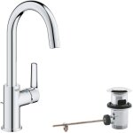 Grohe quickfix start mitigeur lavabo 24203002 chrom� , taille l, bec haut