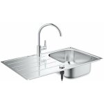 Grohe - viers - ensemble vier k200 et mitigeur bauedge, inox bross / chrome 31562sd1
