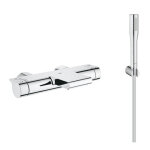 Grohe grohtherm 2000 set mitigeur thermostatique bain / douche + douchette 1 jet + flexible et support ... Grohe grohtherm 2000 set mitigeur thermostatique bain / douche + douchette 1 jet + flexible et support ...