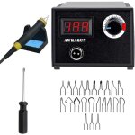 Groofoo kit pyrograveur sur bois, 60w machine � pyrogravure num�rique 0 - 730�c ????temp�rature r�glable, ...