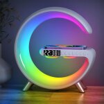 Groofoo - lampe de table intelligente avec chargeur sans fil, haut - parleur bluetooth, veilleuse rvb ...