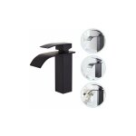 Groofoo - robinet salle de bain et deux tuyaux d'entre, robinet lavabo avec eau froide & chaude disponible, ...
