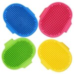 Grooming brushes for dogs, pet shampoo, bath brush, relaxing massage, rubber comb with adjustable ring ...