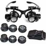 Grossissement 10x 15x 20x 25x, loupe � lumi�re led r�glable pour bijoutiers horlogers