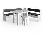 Vicco - groupe de banquettes d'angle roman, blanc, 210 x 41. 5 cm avec table Vicco - groupe de banquettes d'angle roman, blanc, 210 x 41. 5 cm avec table