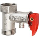 Groupe de s�curit� chauffe - eau, soupape d�charge pression 0. 75 mpa, rouge pour chaudi�res �lectriques ...