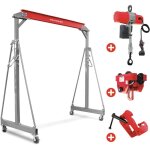 Grue  portique 1 t + palan lectrique  chane sur batterie 36 v avec chariot et pince  poutre mw tools ...