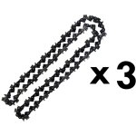 Lot de 3 chanes 72 maillons pour trononneuse