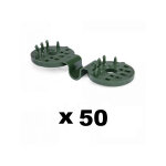Gt garden - lot de 50 clips de fixation verts pour brise vue