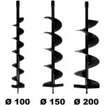 Gt garden - lot de mches  100 + 150 + 200 mm pour tarire thermique