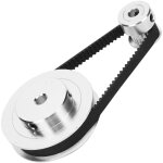 Gt2 poulie de distribution en aluminium 6mm, avec 20 - 60dents poulie + 200mm courroie crante en caoutchouc ...