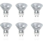 Gu10 ampoules halog�nes, lot de 6 50w gu10 spots halog�nes, ac 220v - 240v, 700 lumens, angle de faisceau ...