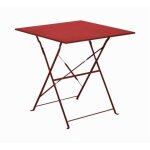 Proloisirs - guéridon cuba carré - 70 x 70 cm - rouge Proloisirs - guéridon cuba carré - 70 x 70 cm - rouge