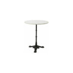 M&s - guéridon rond 60x72 cm en marbre blanc et métal noir M&s - guéridon rond 60x72 cm en marbre blanc et métal noir