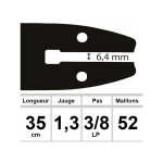 Guide ozaki 35 cm 3 / 8lp 1, 3mm