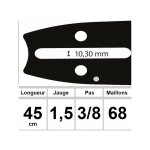 Guide ozaki 45 cm 3 / 8 1. 5mm