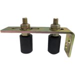 Guide de portail coulissant � double rouleau en nylon, guides de portail avec support en forme de l, ...