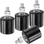 Guides de portail coulissants noirs, lot de 4, support de portail en nylon de 4, 3 cm, guide universel ...