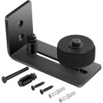 Guide de sol inf�rieur pour porte de grange coulissante, rouleau r�glable, syst�me de montage mural, ...