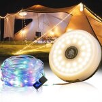 Guirlande camping 4 en 1 rangement rapide 10m 9 modes led etanche rechargeable tente randonne fte nol ...