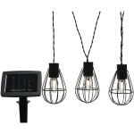 Guirlande solaire ext�rieure 3, 50 m avec 8 ampoules led blanc chaud ? r�sistante aux intemp�ries ? installati ...