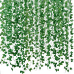 Guirlande de lierre artificiel 12 pi�ces ? 2, 1 m, 72 feuilles ? d�coration int�rieure et ext�rieure, ...